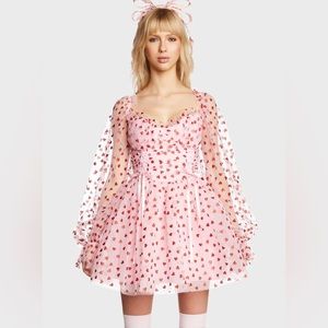 Dolls Kill Heavenly Affair Babydoll Dress